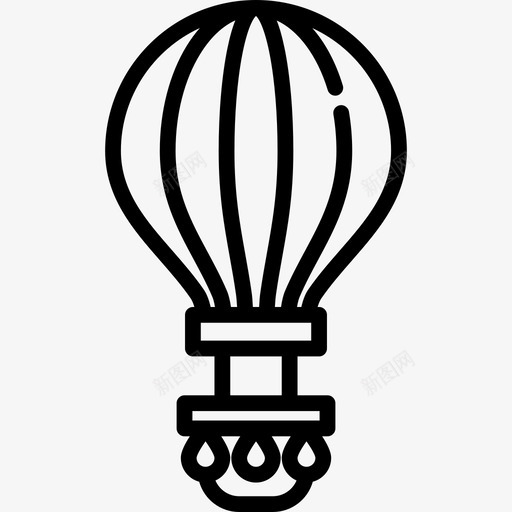 热气球暑假7直线型图标svg_新图网 https://ixintu.com 暑假7 热气球 直线型