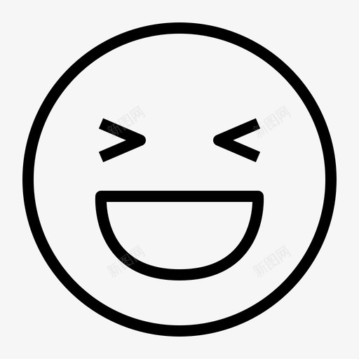 开心表情笑图标svg_新图网 https://ixintu.com 开心 笑 表情