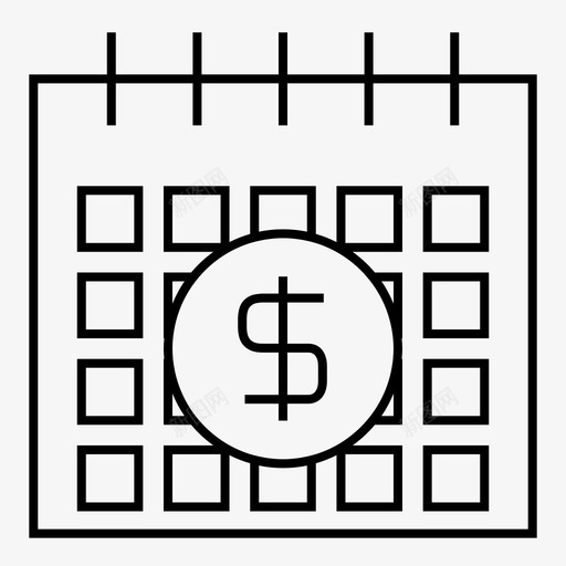 日历日期利息图标svg_新图网 https://ixintu.com 利息 日历 日期 物料 计划 财务 资金