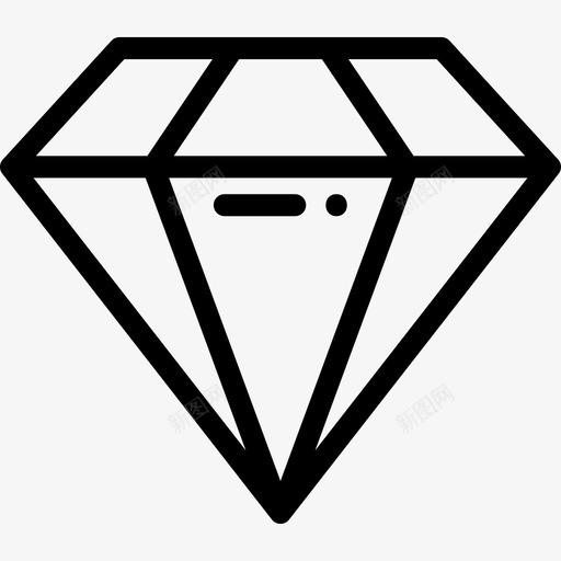 钻石奢侈品商店7直线型图标svg_新图网 https://ixintu.com 奢侈品商店7 直线型 钻石