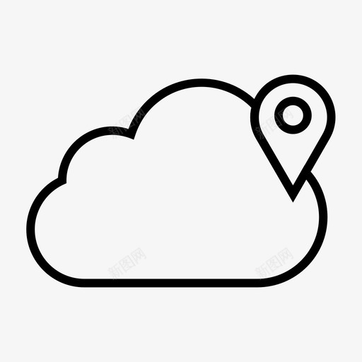 云gps云中心定位服务图标svg_新图网 https://ixintu.com 云gps 云中心 定位和导航新 定位服务 导航pin 服务器定位