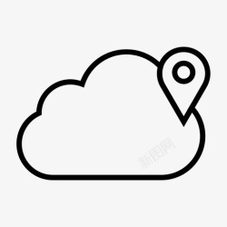 云定位云gps云中心定位服务图标高清图片