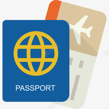 护照杂项6扁平图标图标