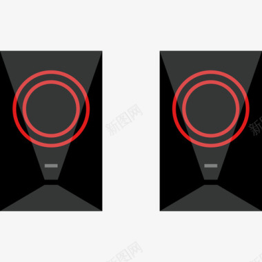 扬声器游戏14扁平图标图标