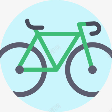 自行车生态48平板图标图标