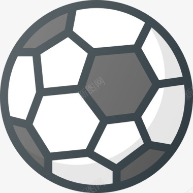 足球运动56线颜色图标图标