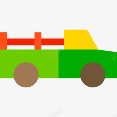 小型货车农用15平车图标图标
