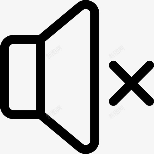 静音网络必备线性图标svg_新图网 https://ixintu.com 线性 网络必备 静音