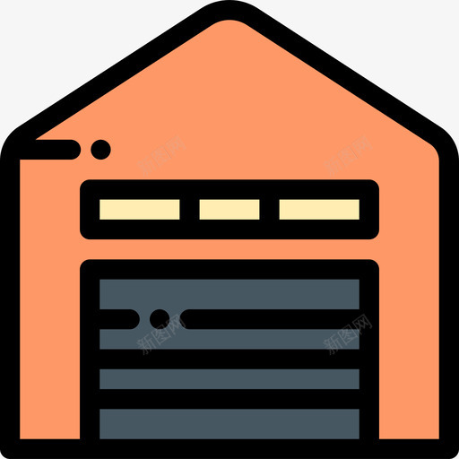 仓库工业9线颜色图标svg_新图网 https://ixintu.com 仓库 工业9 线颜色