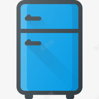 冰箱厨房27线性颜色图标图标