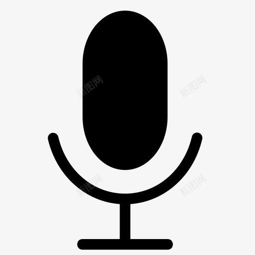 麦克风录音讲话图标svg_新图网 https://ixintu.com 录音 讲话 语音 高品质填充图标 麦克风