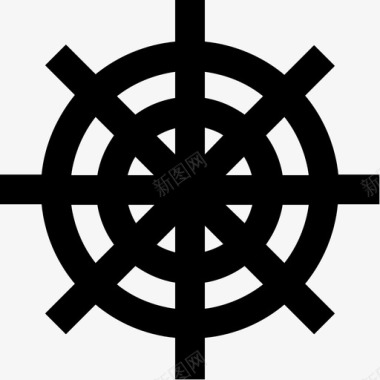方向盘航海帆船图标图标