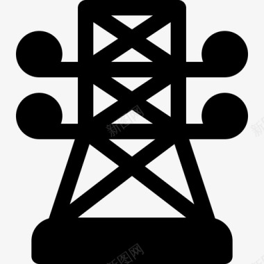 电塔可再生能源5填充图标图标