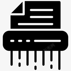 公用场所碎纸机办公用品纸张回收图标高清图片