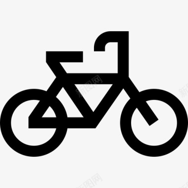 自行车酒店服务5直线图标图标