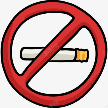 禁止吸烟酒店服务7彩色图标图标