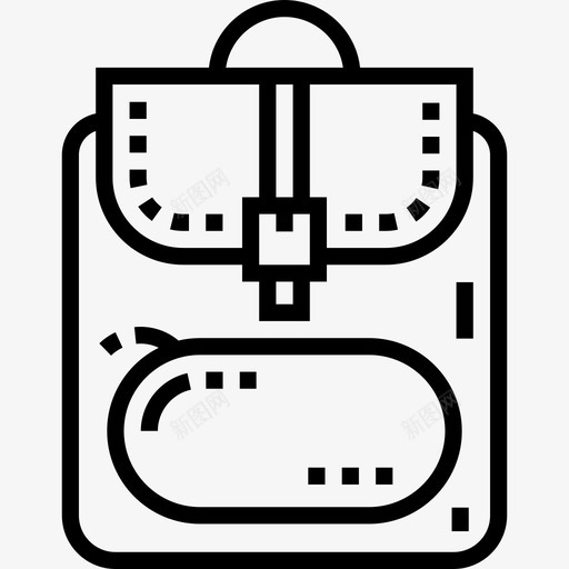 背包秋装4件直线型图标svg_新图网 https://ixintu.com 直线型 秋装4件 背包