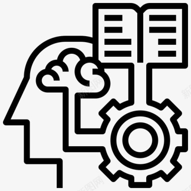 记忆大脑过程创造力图标图标