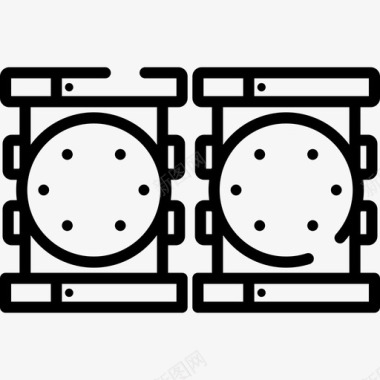 护膝滑板6直线型图标图标