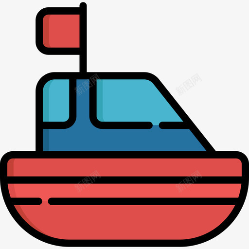 船玩具17线性颜色图标svg_新图网 https://ixintu.com 玩具17 线性颜色 船