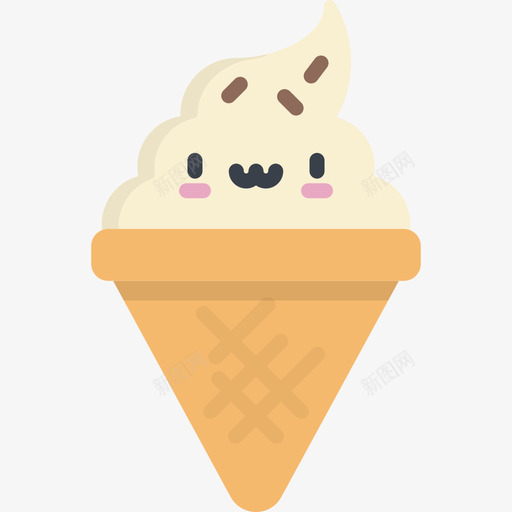 冰激凌kawaii糖果3平的图标svg_新图网 https://ixintu.com kawaii糖果3 冰激凌 平的