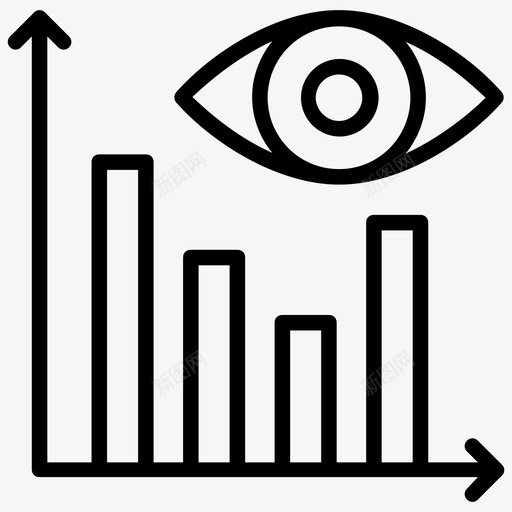 统计视觉分析监控条形图图标svg_新图网 https://ixintu.com 分析监控 数据分析 数据可视化 数据可视化线图标 条形图 统计视觉 预测分析