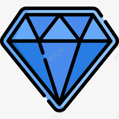 钻石非洲2线性颜色图标图标