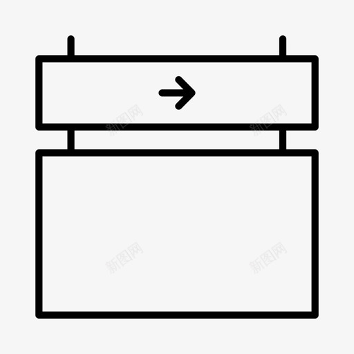 指路标志方向导航图标svg_新图网 https://ixintu.com 导航 指路标志 方向 标牌 路径