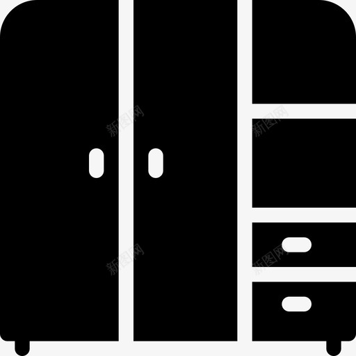 衣柜家具32填充图标svg_新图网 https://ixintu.com 填充 家具32 衣柜