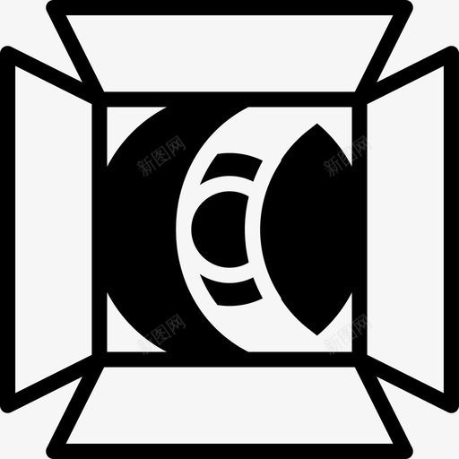 聚光灯摄影10填充图标svg_新图网 https://ixintu.com 填充 摄影10 聚光灯