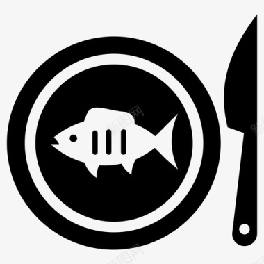 炸鱼鱼苗鱼上菜图标图标