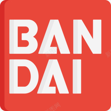 Bandai电子游戏标志扁平图标图标