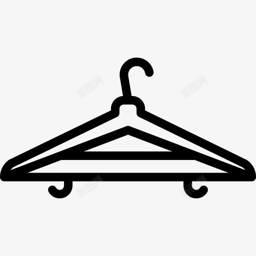 衣架女性配件线性图标svg_新图网 https://ixintu.com 女性配件 线性 衣架