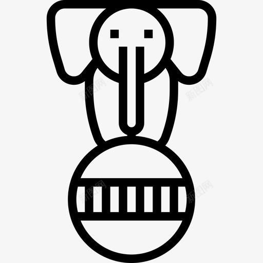 大象马戏团30直系图标svg_新图网 https://ixintu.com 大象 直系 马戏团30