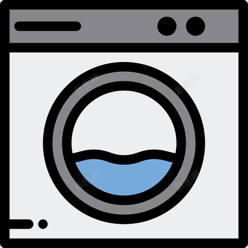 洗衣机洗衣房5原色图标svg_新图网 https://ixintu.com 原色 洗衣房5 洗衣机