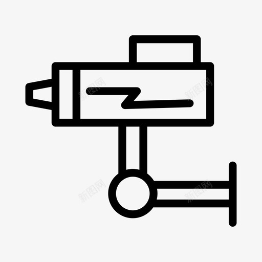 闭路电视房地产物业图标svg_新图网 https://ixintu.com 房地产 物业 监控摄像头 闭路电视