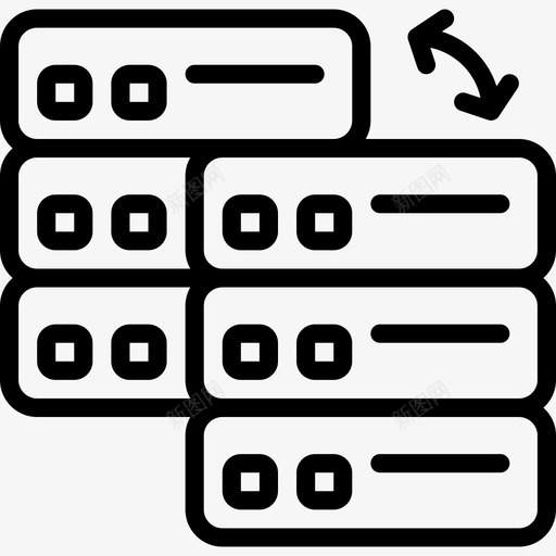 服务器开发22线性图标svg_新图网 https://ixintu.com 开发22 服务器 线性