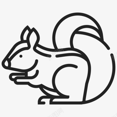 松鼠动物野兽图标图标