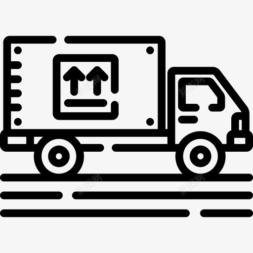 移动卡车全球物流4线性图标svg_新图网 https://ixintu.com 全球物流4 移动卡车 线性