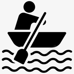 水上漂流运动划船船水上漂流图标高清图片