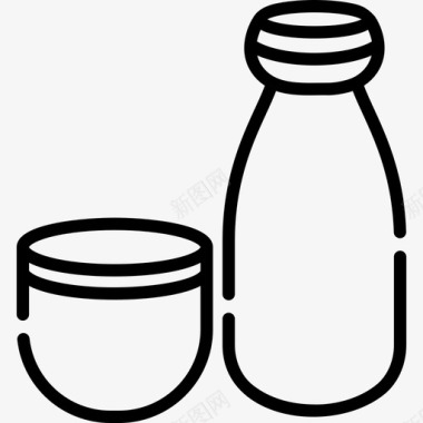清酒食品和饮料12线性图标图标