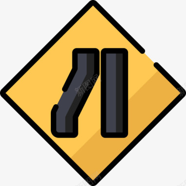 尾端交通标志9线形颜色图标图标