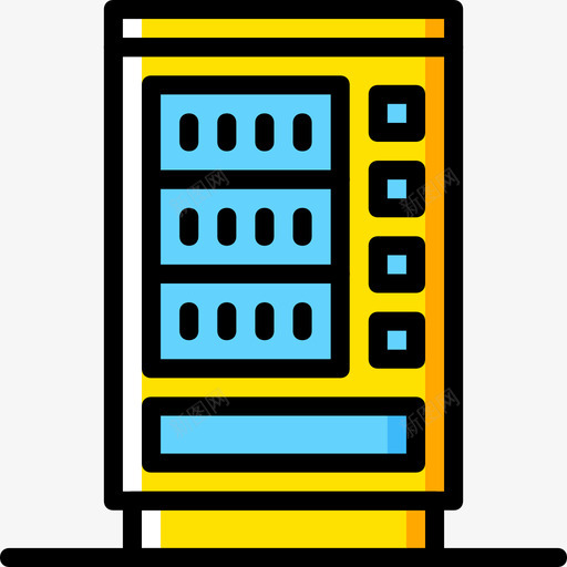 自动售货机城市景观4黄色图标svg_新图网 https://ixintu.com 城市景观4 自动售货机 黄色