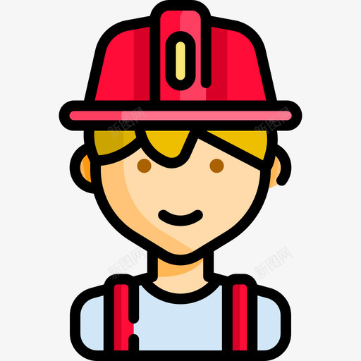 消防员单身女子线性颜色图标svg_新图网 https://ixintu.com 单身女子 消防员 线性颜色