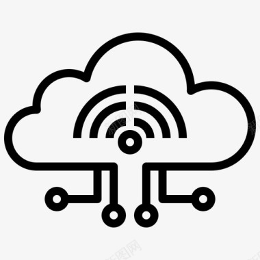 无线云云计算数据存储图标图标