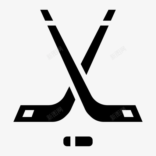 冰球游戏奥运会图标svg_新图网 https://ixintu.com 冬季 冰球 四季线 奥运会 棍棒 游戏