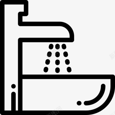 水槽浴室用品2直线型图标图标