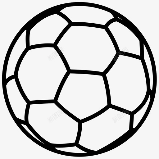 足球球体运动图标svg_新图网 https://ixintu.com 球体 足球 运动