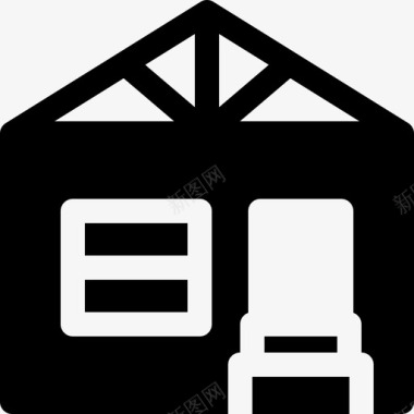 小屋房屋类型10已填充图标图标