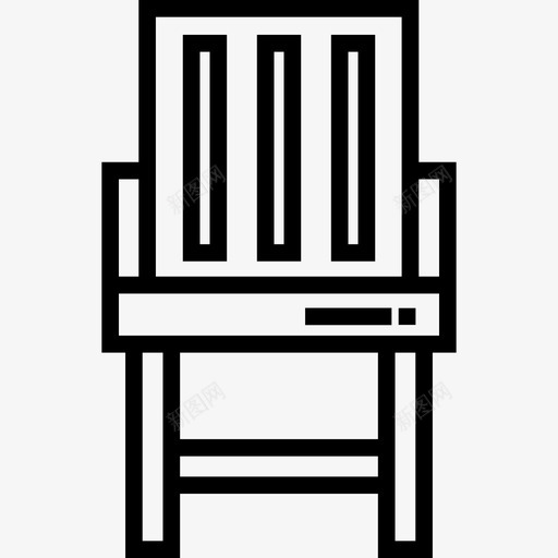 椅子家用家具2直线型图标svg_新图网 https://ixintu.com 家用家具2 椅子 直线型